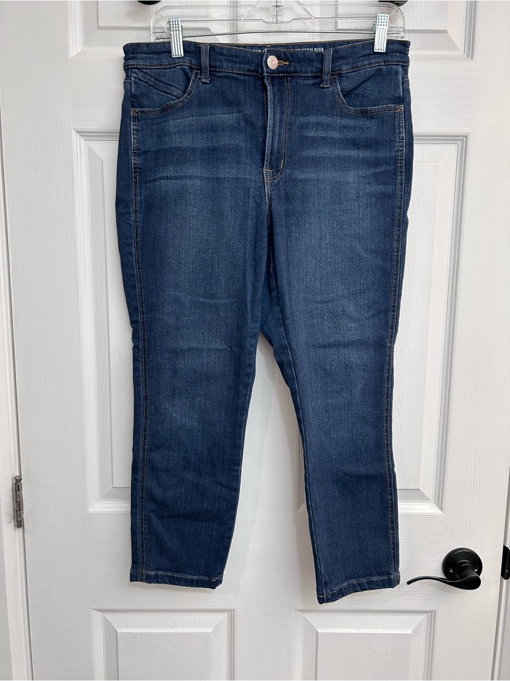 Reitmans Dark Indigo Capri Stretch Jeans